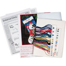 Dimensions Santa & Snowman Stocking Counted Cross Stitch Kit, 16" long