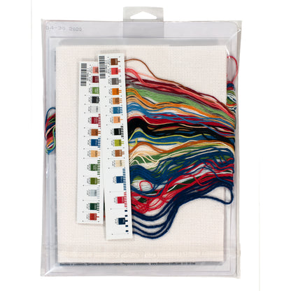 Dimensions Santa & Snowman Stocking Counted Cross Stitch Kit, 16" long