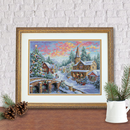 Dimensions Gold Collection Holiday Village Counted Cross Stitch Kit, 16" x 12"