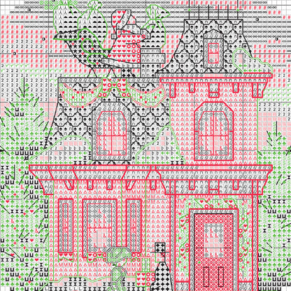 Dimensions Gold Collection Christmas Village Ornaments Counted Cross Stitch Kit, Set of 6, 3.25" x 5" each
