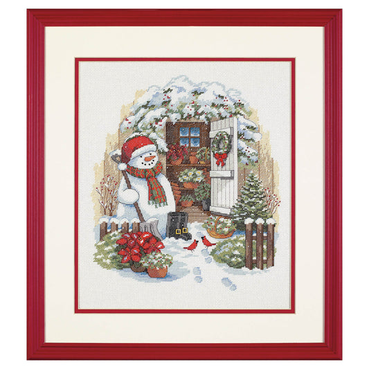 Dimensions Garden Shed Snowman Counted Cross Stitch Kit, 12" x 14"