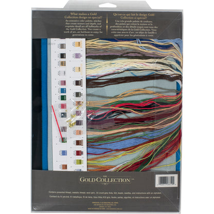 Dimensions Gold Collection Christmas Sled Stocking Counted Cross Stitch Kit, 16" long