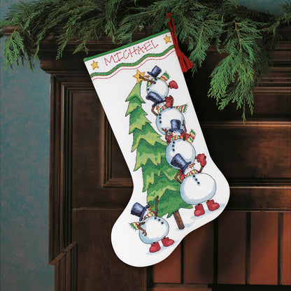 Dimensions Trimming the Tree Stocking Counted Cross Stitch Kit, 16" long