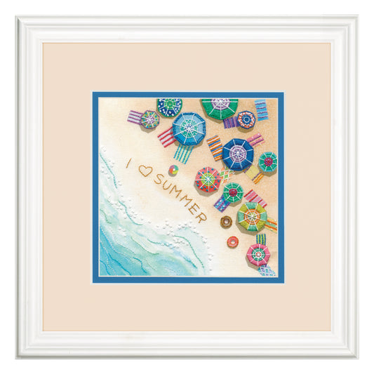 Dimensions Summer Beach Embroidery Kit, 6" x 6"