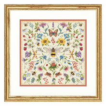 Dimensions Gold Collection Bee Floral Counted Cross Stitch Kit, 12" x 12"