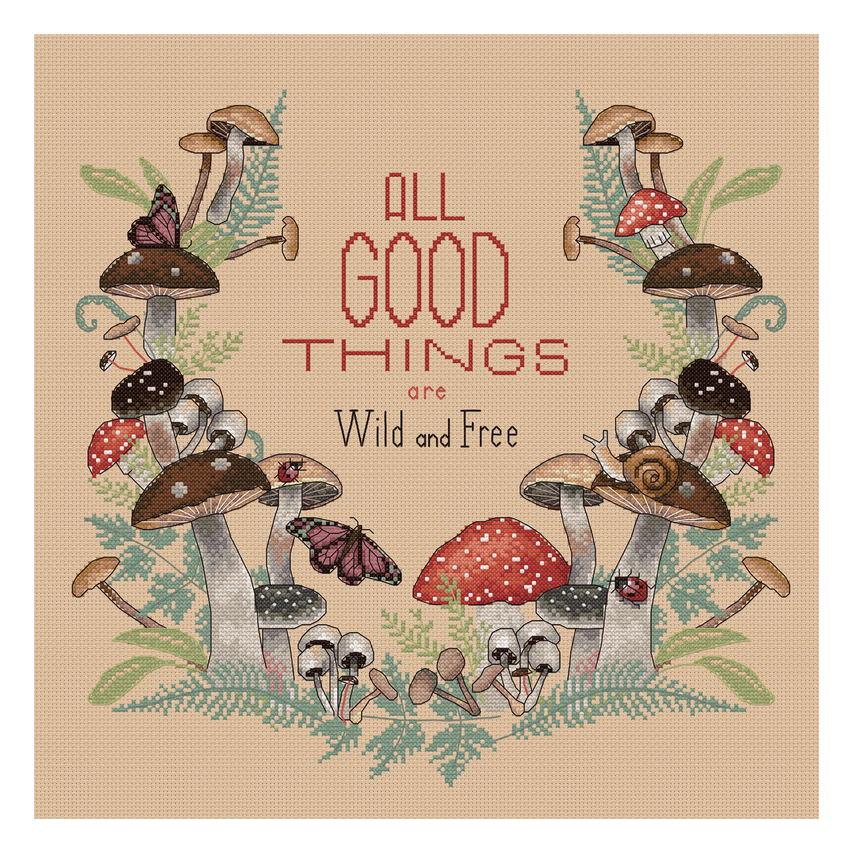 Dimensions Wild and Free Counted Cross Stitch Kit, 11" x 11"