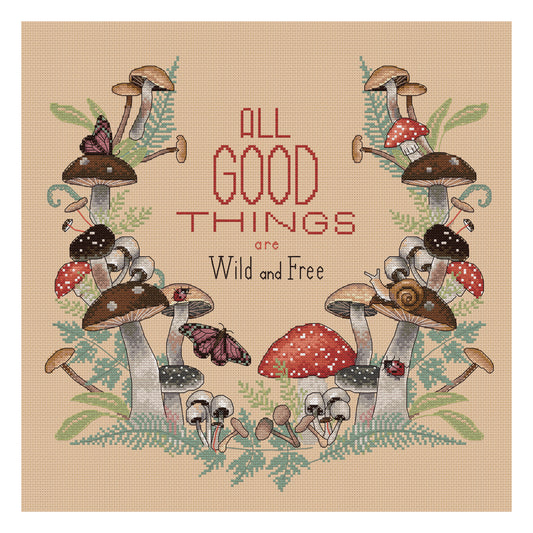Dimensions Wild and Free Counted Cross Stitch Kit, 11" x 11"