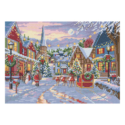 Dimensions Gold Collection Petite Santa's Delivery Counted Cross Stitch Kit, 7" x 5"