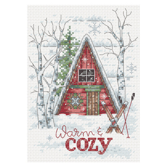 Dimensions Snowflake Lodge Counted Cross Stitch Kit, 5" x 7"