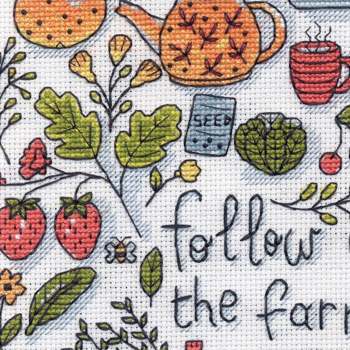 Dimensions Farmers Market Counted Cross Stitch Kit, 9" x 12"