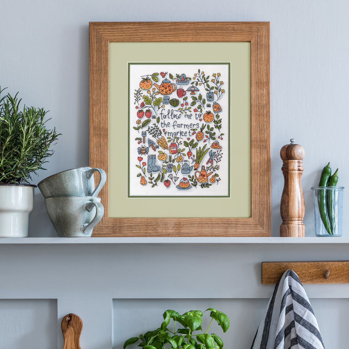 Dimensions Farmers Market Counted Cross Stitch Kit, 9" x 12"