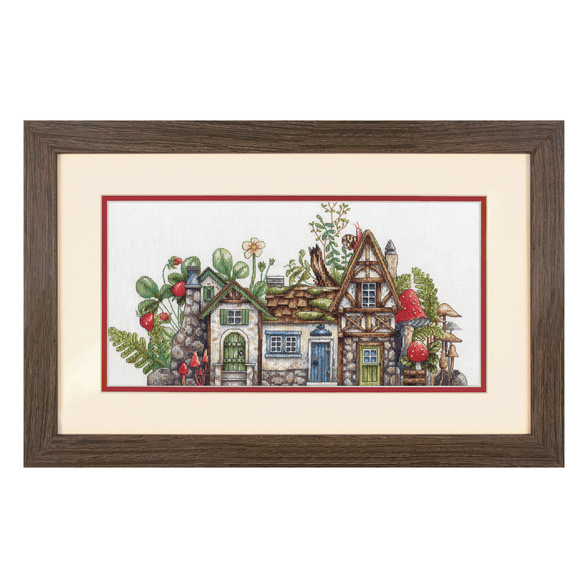 Dimensions Forest Houses Counted Cross Stitch Kit, 14" x 7"