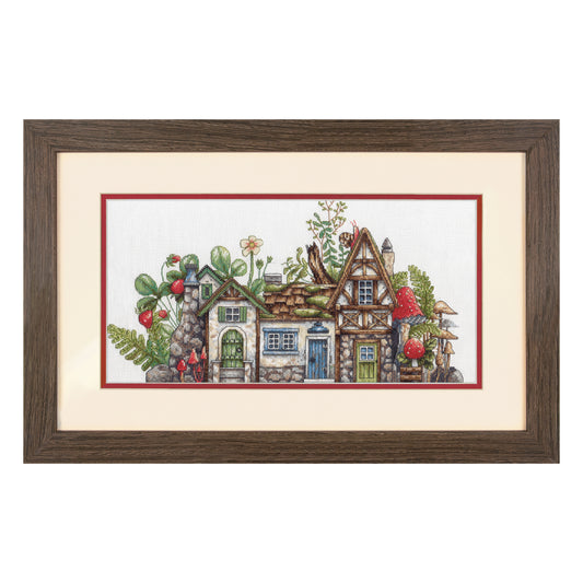 Dimensions Forest Houses Counted Cross Stitch Kit, 14" x 7"