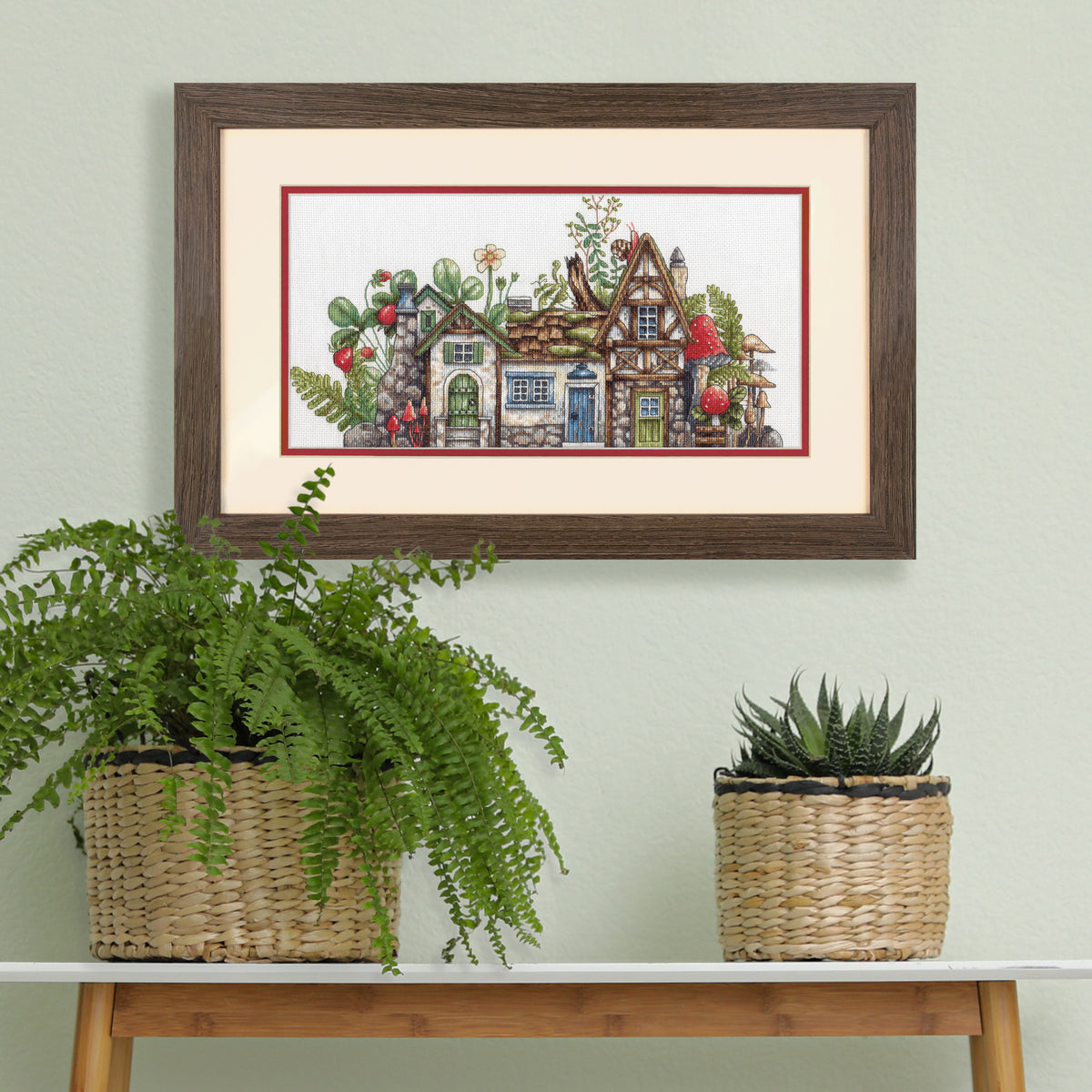 Dimensions Forest Houses Counted Cross Stitch Kit, 14" x 7"