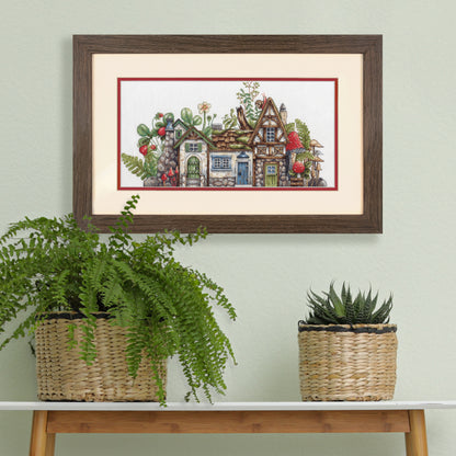Dimensions Forest Houses Counted Cross Stitch Kit, 14" x 7"
