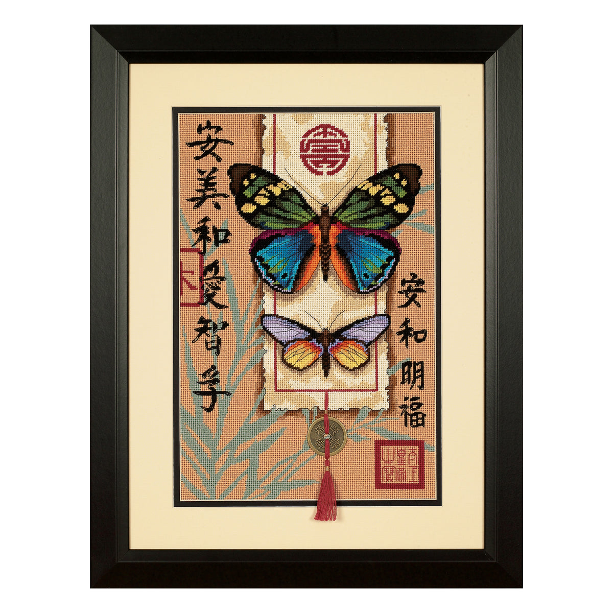 Dimensions Asian Butterflies Needlepoint Kit, 10" x 15"
