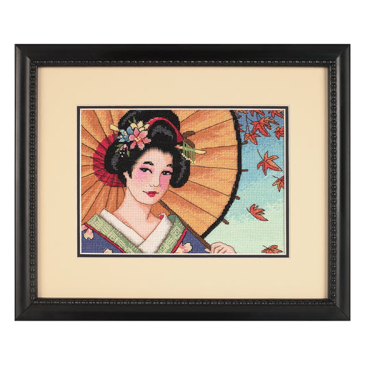 Dimensions Gold Collection Petite Geisha Beauty Counted Cross Stitch Kit, 7" x 5"