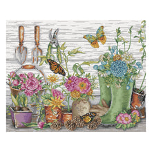 Dimensions Gold Collection Garden Tool Shed Counted Cross Stitch Kit, 15" x 12"