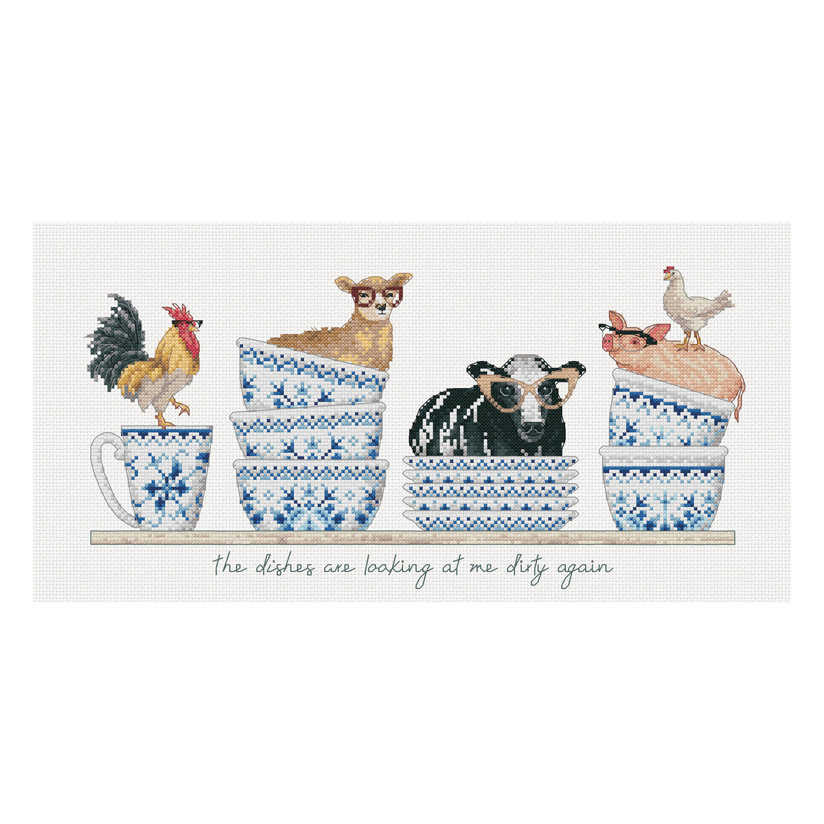 Dimensions Farmhouse Kitchen Counted Cross Stitch Kit, 16" x 8"