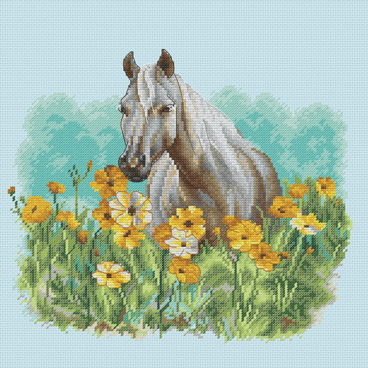 Dimensions Farm & Field Counted Cross Stitch Kit, 11" x 11"