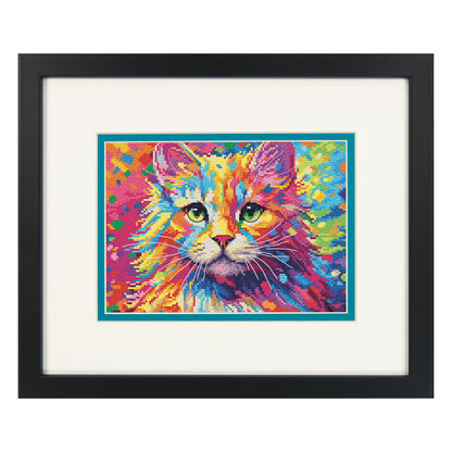 Dimensions Gold Collection Petite Bright Kitten Counted Cross Stitch Kit, 7" x 5"