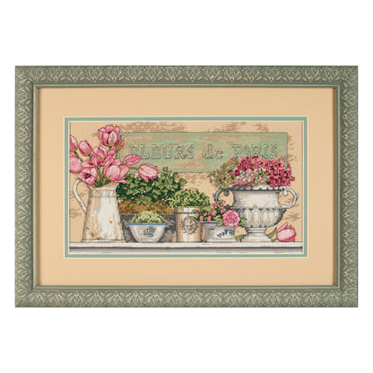 Dimensions Flowers of Paris Counted Cross Stitch Kit, 14" x 8"