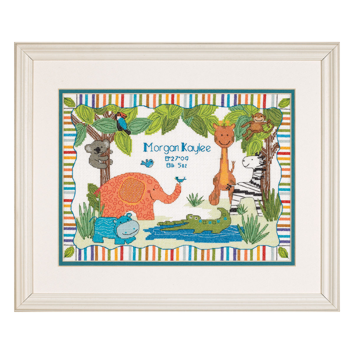 Dimensions ModZoo Birth Record Counted Cross Stitch Kit, 12" x 9"
