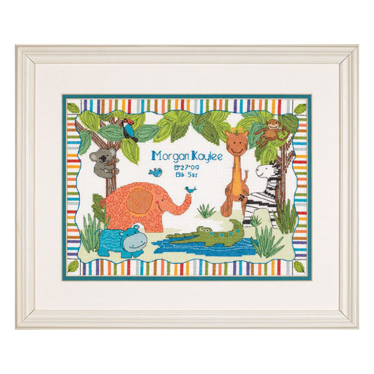 Dimensions ModZoo Birth Record Counted Cross Stitch Kit, 12" x 9"